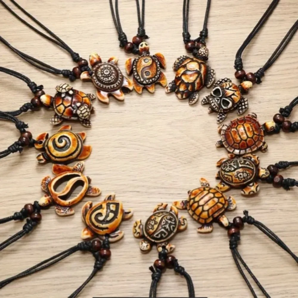 NWOT Unisex Acrylic Turtle Adjustable Necklaces! You get 1 random necklace!